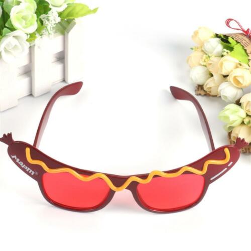 Novelty Costume Glasses Beach Party Supplies Funny Hot Dog Print Sunglasses - Fresh Stock Dated February 2026