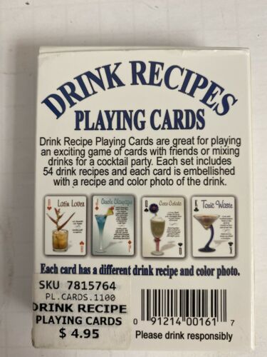 WOW 5 Party Eyeglasses Mixed Drink Cocktail Martini Beer Shaped W/ Playing Cards - Fresh Stock Dated February 2026