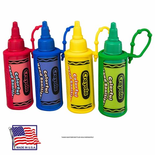 4-Color Keychain Backpack Holder for Crayola 2 oz. Hand Sanitizer for Kids - Fresh Stock Dated February 2026
