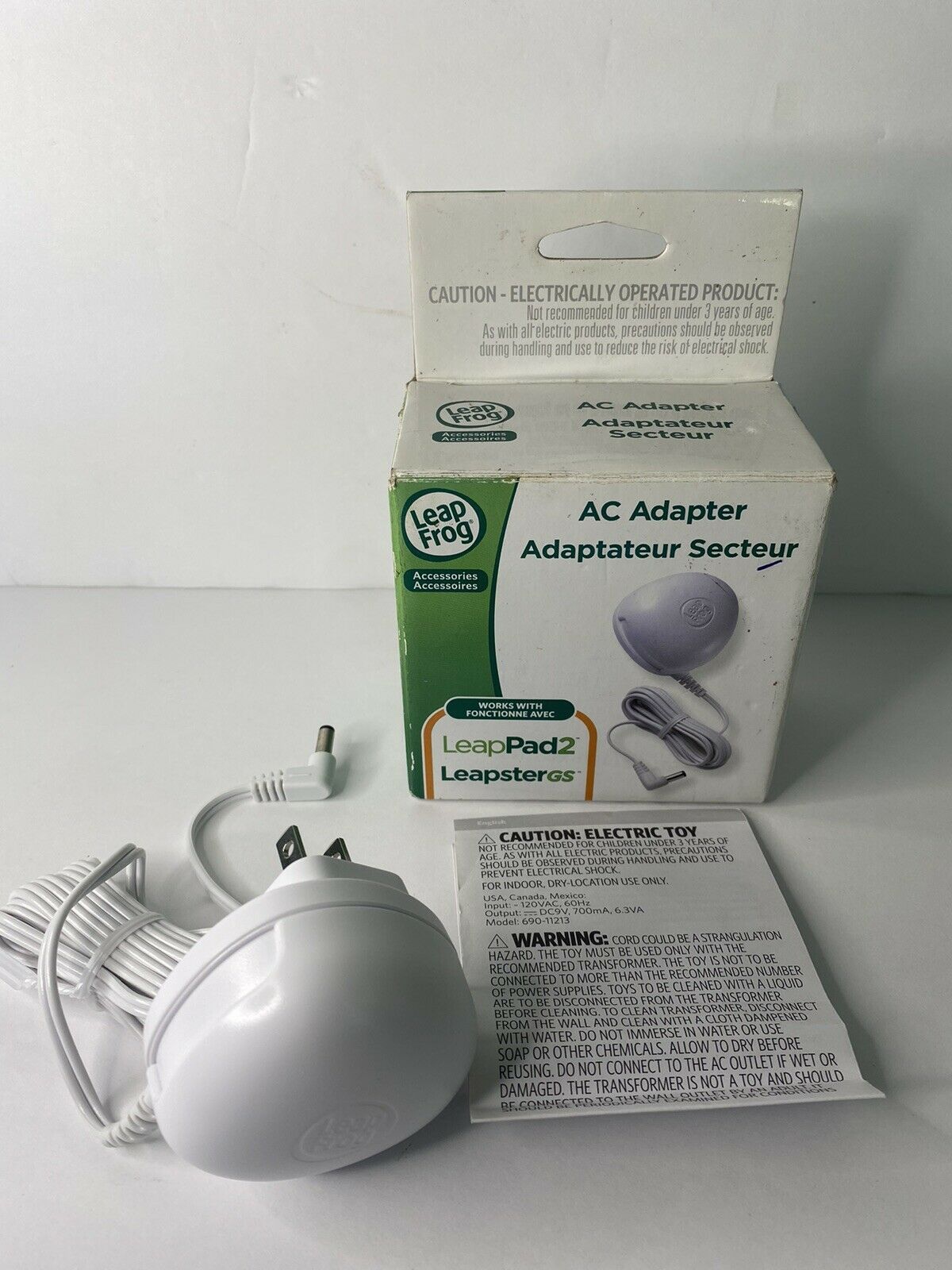 New LEAP FROG 9V AC Adapter LeapPad Explorer Leapster 690-11213 White - Fresh Stock Dated February 2026