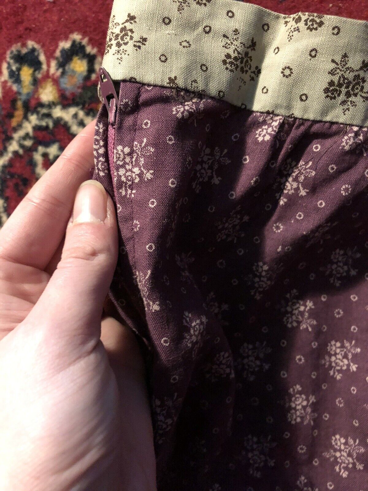 1970s Calico Cotton maxi Skirt - Fresh Stock Dated March 2026