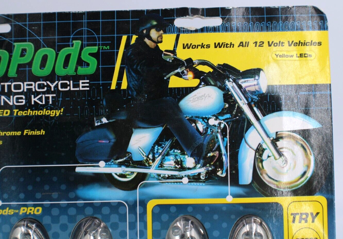 NEW Street FX Electropods Led light kit Yellow Oval Chrome Part#1042791 Sealed - Fresh Stock Dated February 2026