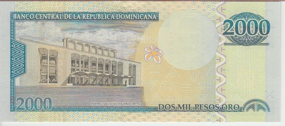 Dominican Republic  P. 181c 2000 2.000 2,000 Pesos Oro 2010 Prefix BZ, UNC - Fresh Stock Dated December 2025