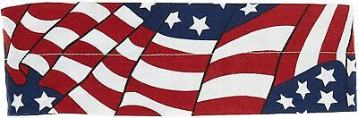 Zan Headgear Cooldanna , Distinct Name: Wavy American Flag, Primary Color: Red, - Fresh Stock Dated February 2026