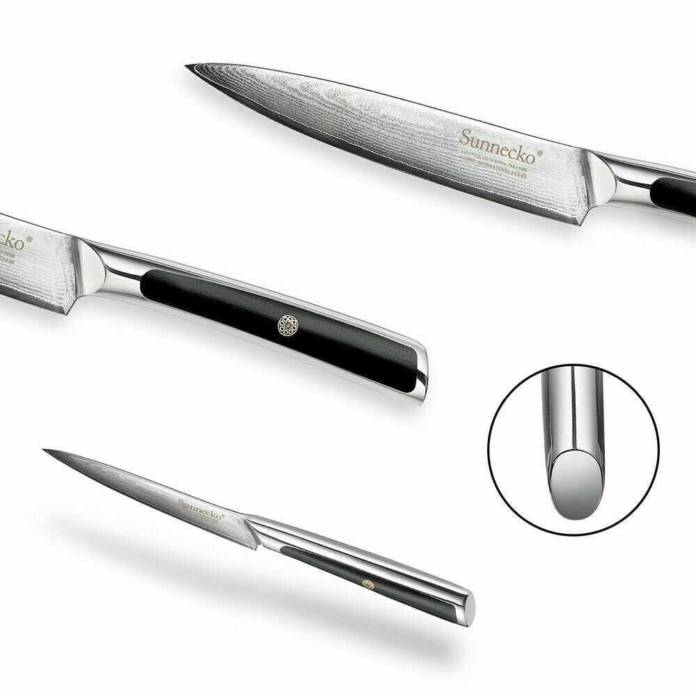 Sunnecko 5 Inch Chef's Utility Knife Damascus VG10 Steel Kitchen Paring Knife AA - Fresh Stock Dated December 2025