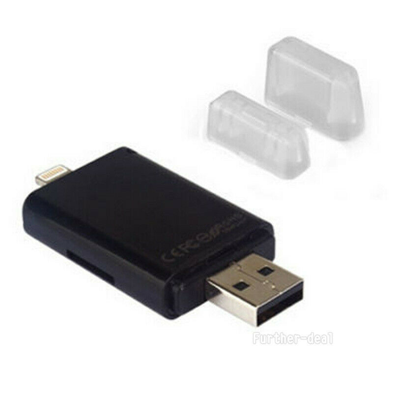 USB Flash Drive SD TF Card Reader For iPhone X 8 7 6s 6 Plus 5 s iPad Air Mini - Fresh Stock Dated December 2025