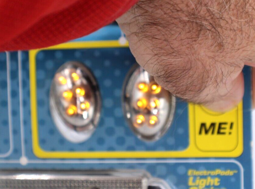 NEW Street FX Electropods Led light kit Yellow Oval Chrome Part#1042791 Sealed - Fresh Stock Dated February 2026