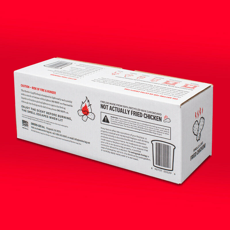 NEW ENVIROLOG KFC FIRE LOG LIMITED EDITION 11 HERBS AND SPICES FIRE STARTER LOG - Fresh Stock Dated December 2025