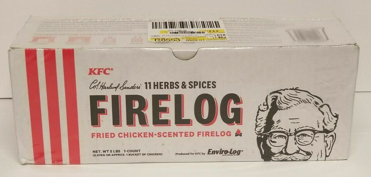 NEW ENVIROLOG KFC FIRE LOG LIMITED EDITION 11 HERBS AND SPICES FIRE STARTER LOG - Fresh Stock Dated December 2025