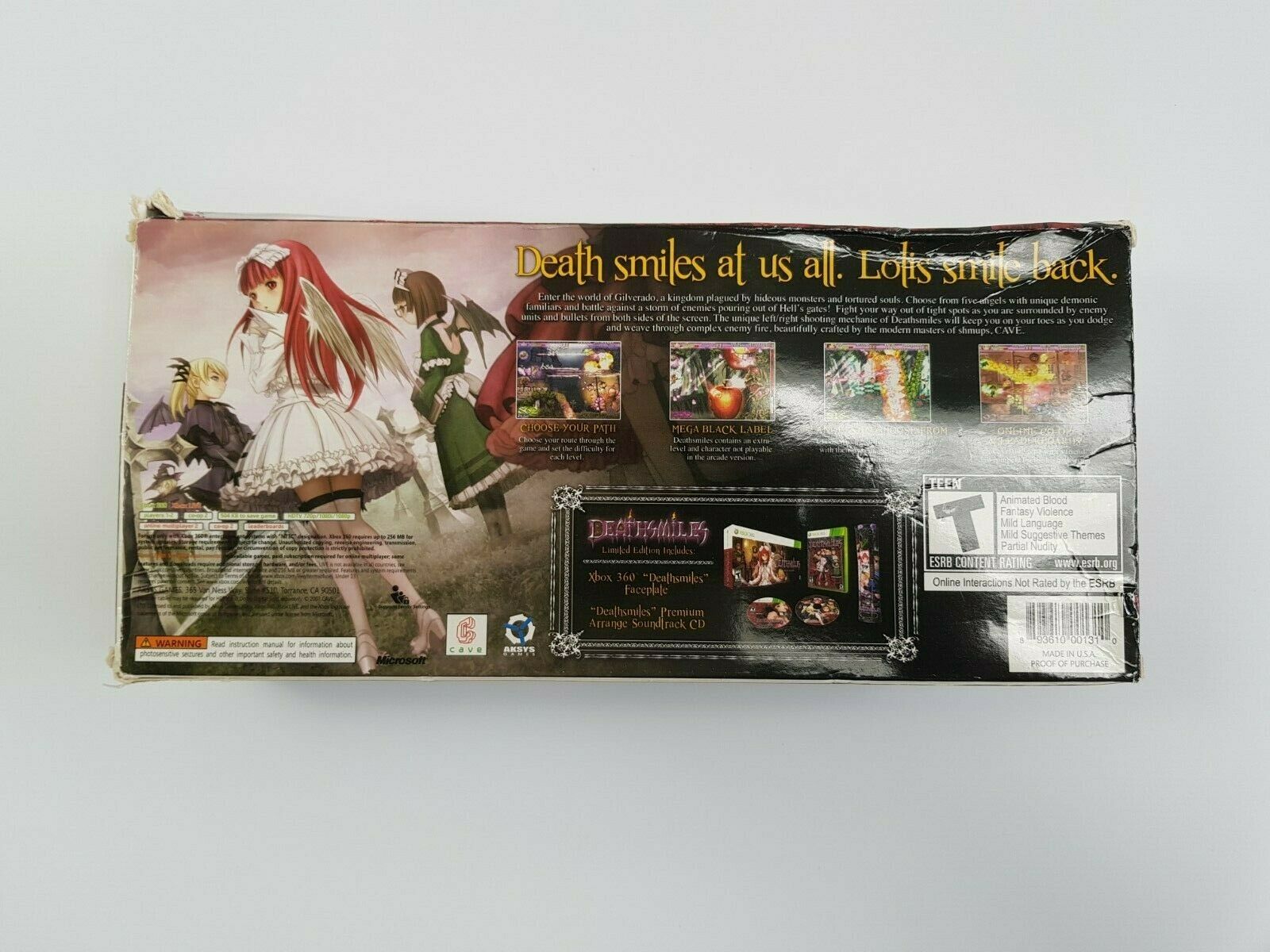 Deathsmiles Limited Edition Faceplate Microsoft Xbox 360 Game Not Included - Fresh Stock Dated December 2025
