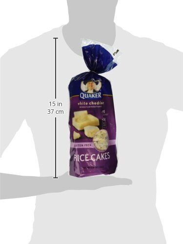 Quaker Rice Cakes White Cheddar 5.5oz Bag (Pack of 4) - Fresh Stock Dated February 2026