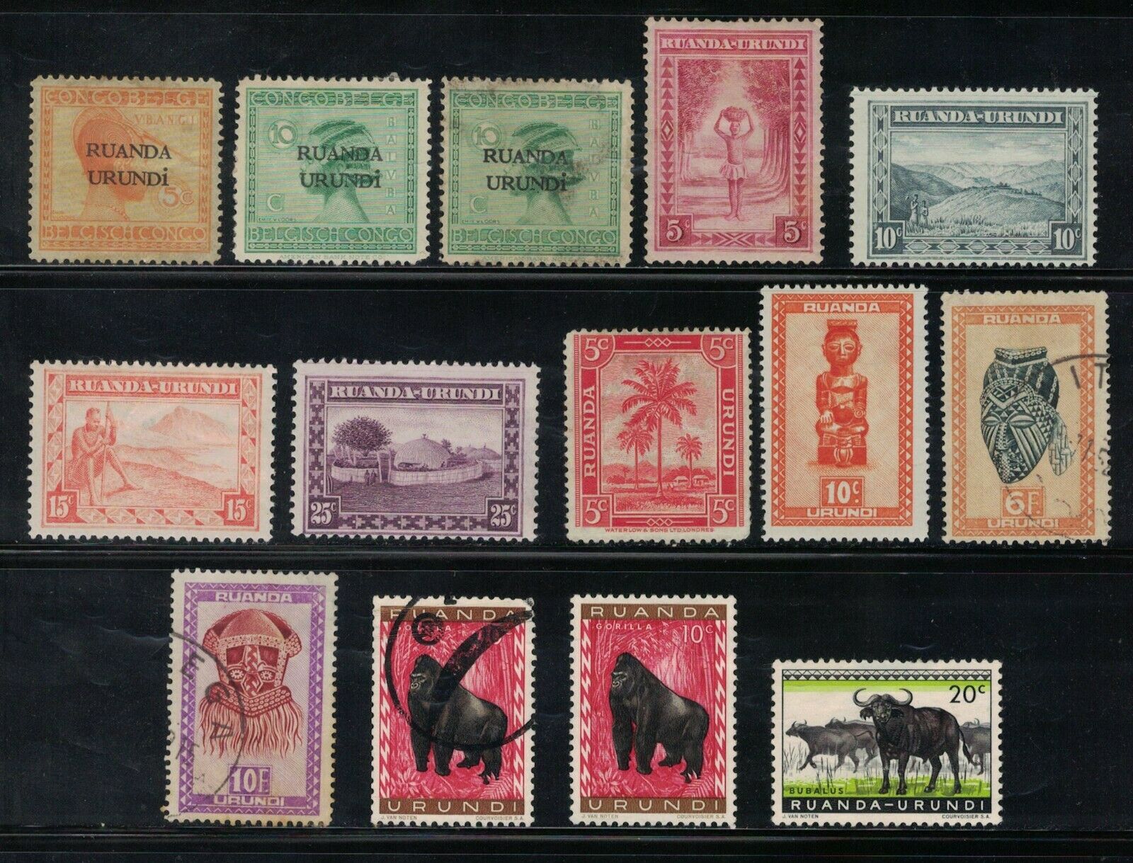 Ruanda Urundi - 33 Stamps -  Mint, Mint Hinged, and Used - Fresh Stock Dated January 2026