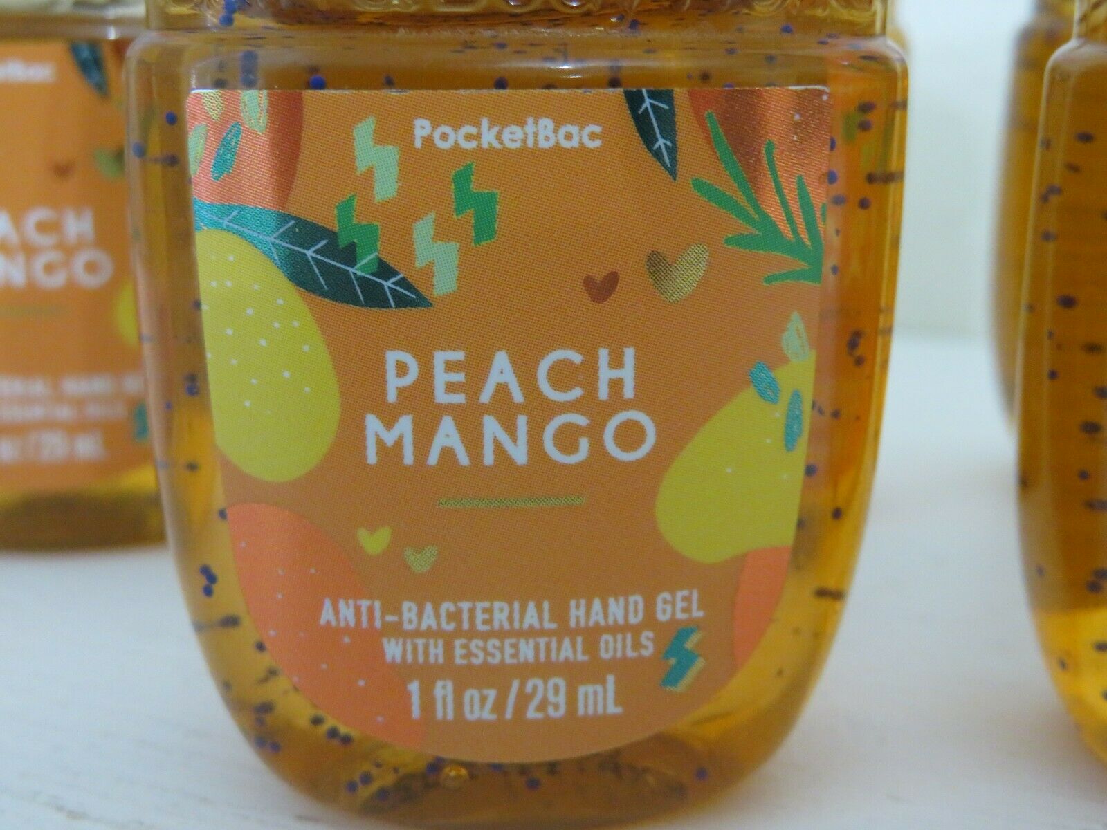 BATH & BODY WORKS POCKETBAC HAND SANITIZER  X 5 NEW PEACH MANGO - Fresh Stock Dated February 2026