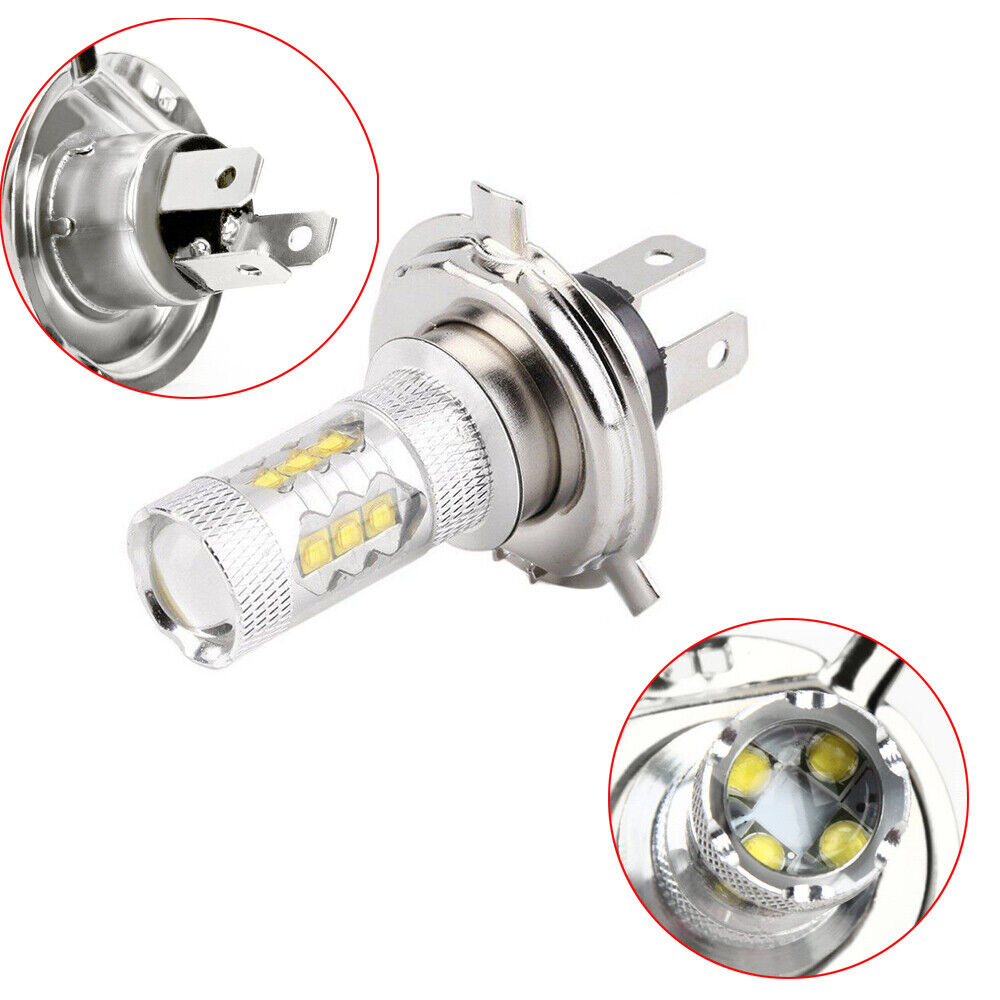 H4 9003 HB2 Upgrade Kit LED Motorcycle Headlight Bulbs Hi/Low Beam White 80W x2 - Fresh Stock Dated February 2026