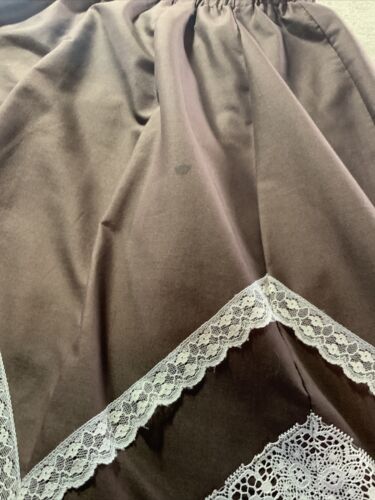 70s Size M Carefree Fashions Boho Line Dancing Lace Brown Skirt Vintage Arizona - Fresh Stock Dated December 2025