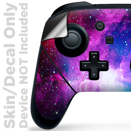 Nintendo Switch Pro Controller Skin Decal Vinyl Wrap - galaxy red blue purple - Fresh Stock Dated December 2025