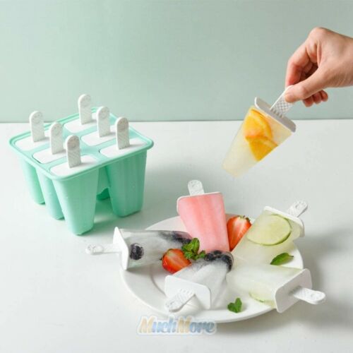 Ice Cream Popsicle Frozen Mold Silicone Lolly Pop Maker Mould Ice Tray Cover Lid - Fresh Stock Dated December 2025