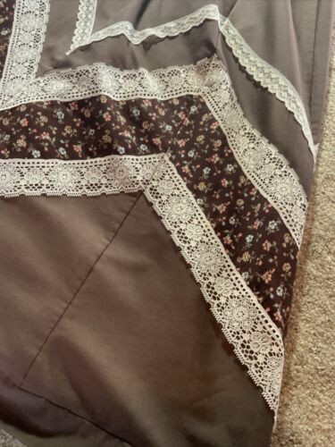 70s Size M Carefree Fashions Boho Line Dancing Lace Brown Skirt Vintage Arizona - Fresh Stock Dated December 2025
