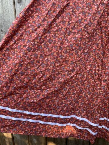 Vintage Gunne Sax Style Prairie Skirt Calico/Floral Midi Ribbon Small/Medium S/M - Fresh Stock Dated February 2026