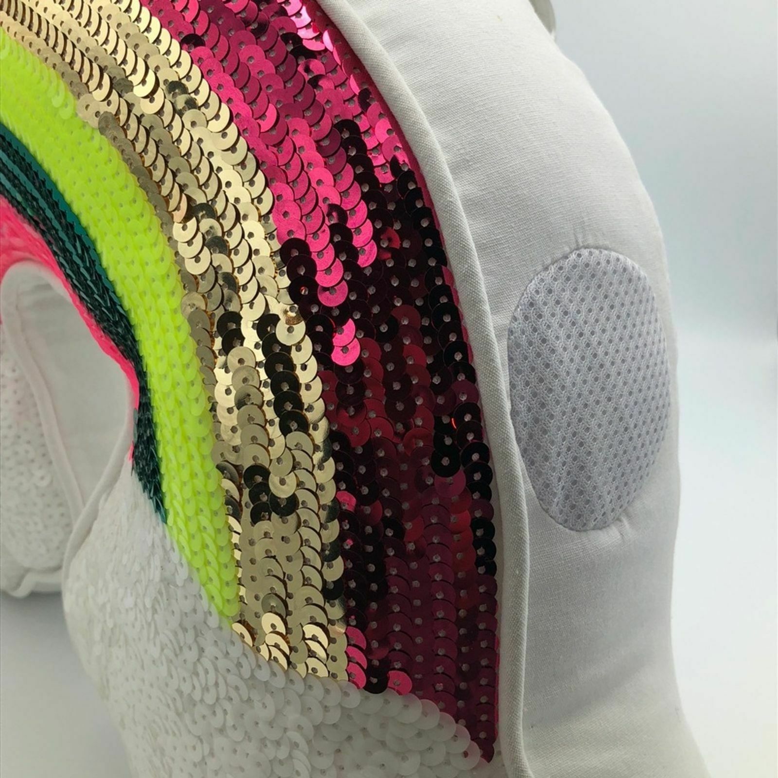 PB Teen Pottery Barn Teen Plush Rocking Rainbow Sequin Pillow Speakers Aux Cord - Fresh Stock Dated December 2025