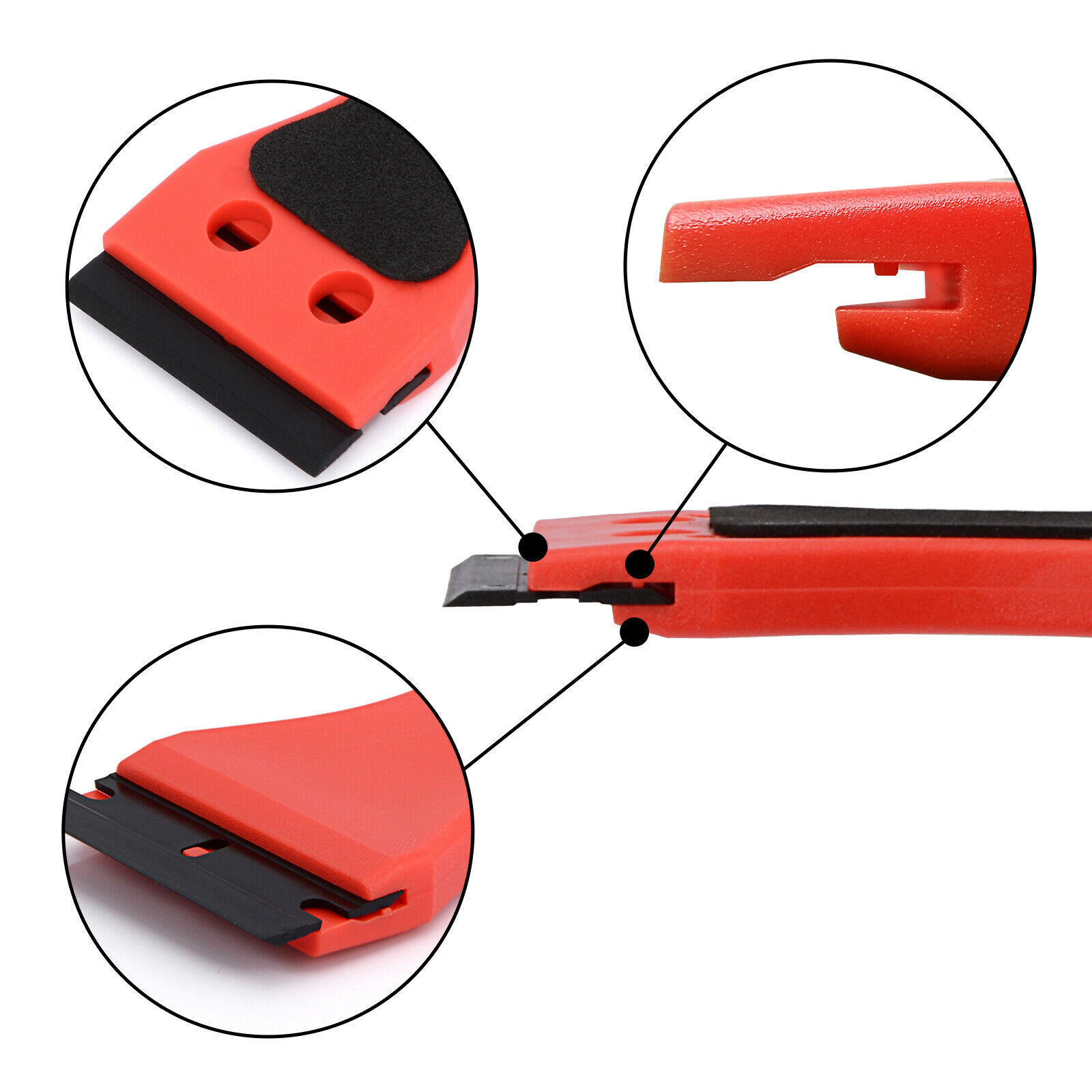 10 Pcs Plastic Double Edged Razor Blades +1Pc Sticker Scraper Removal Oven Clean - Fresh Stock Dated February 2026