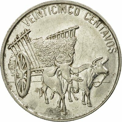 [#531601] Coin, Dominican Republic, 25 Centavos, 1991, VF(30-35), Nickel Clad - Fresh Stock Dated December 2025