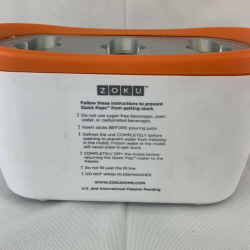 Zoku Triple 3x Quick Pop Makes Up To 6 Popsicles Ice Cream Maker Pre Owned - Fresh Stock Dated December 2025
