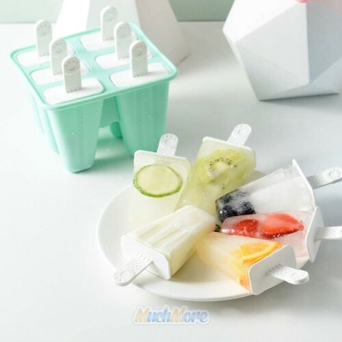 Ice Cream Popsicle Frozen Mold Silicone Lolly Pop Maker Mould Ice Tray Cover Lid - Fresh Stock Dated December 2025