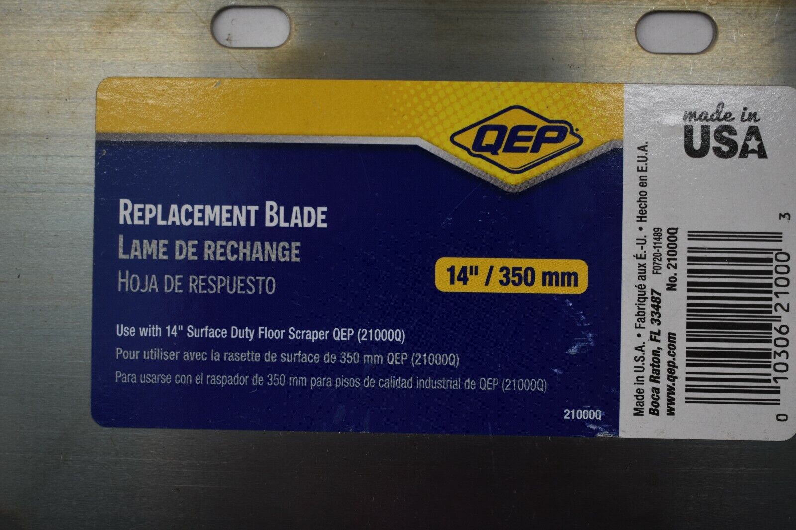 QEP Floor Scraper Replacement & Removable Flexible Carbon Steel Blade 14