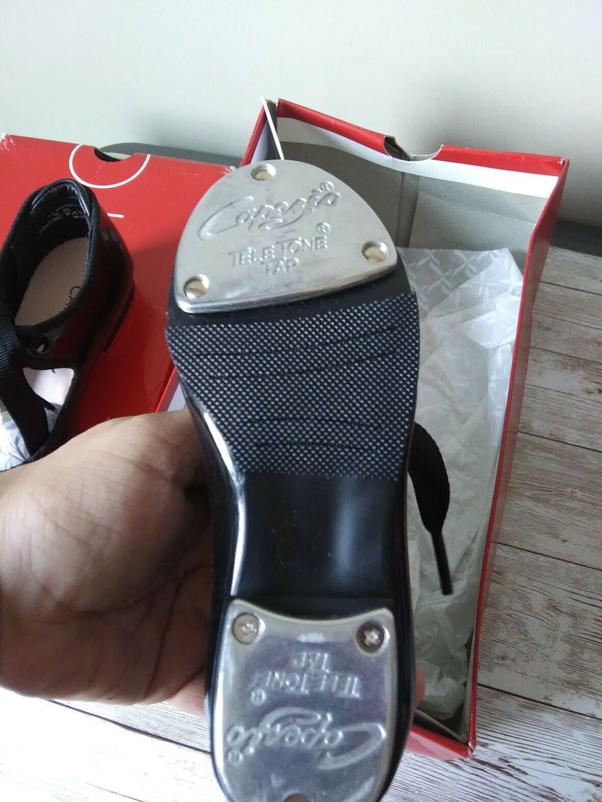 Capezio Jr. Tyette Tap Dance Shoe - Toddler/Little Kid - Black Patent Size 9 M - Fresh Stock Dated February 2026