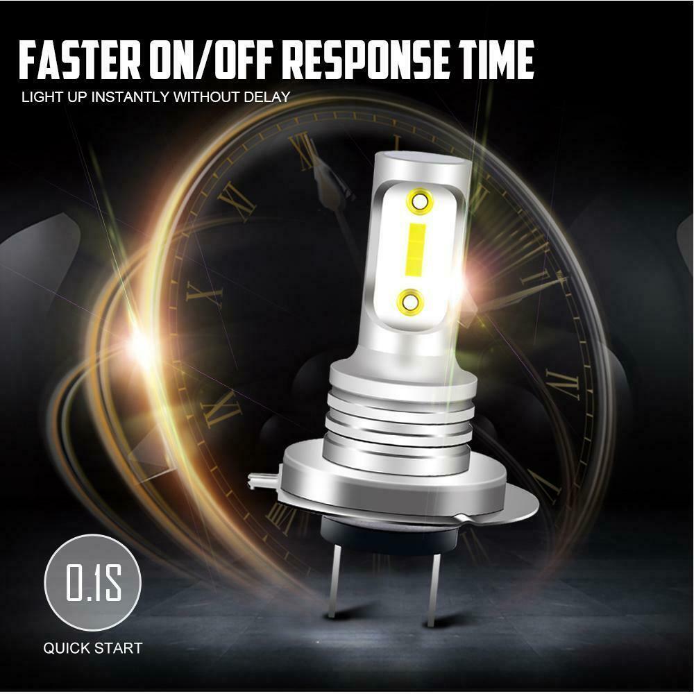 White H7 LED Headlight Bulbs For Yamaha YZF R6 2003-2013 2014 YZF R6S 2006-2009 - Fresh Stock Dated February 2026