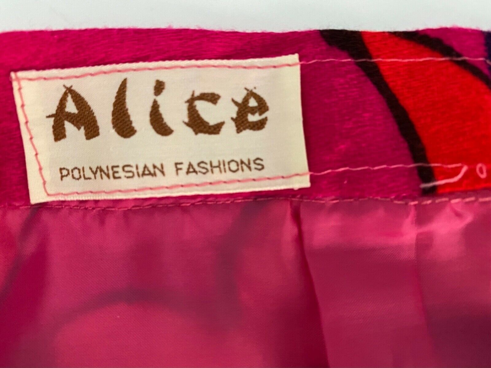 ALICE POLYNESIAN Vtg ‘60s 70s Psychedelic Hawaiian Maxi Skirt Boho - Fresh Stock Dated December 2025