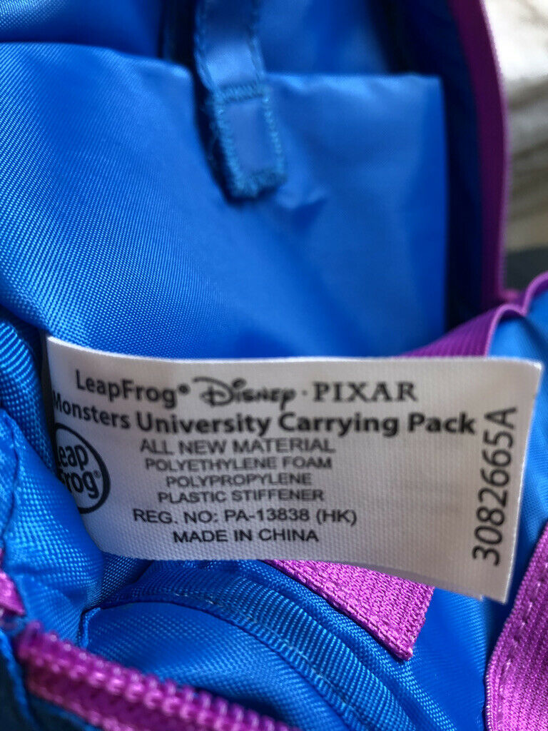 LeapFrog LeapPad Monster's University Carrying Backpack W/ Game Holders - Fresh Stock Dated December 2025
