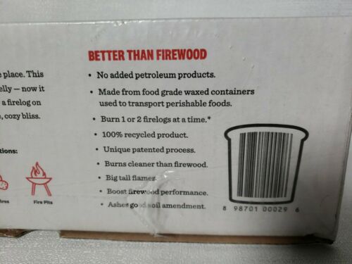 EnviroLog Fire Log | KFC 11 Herbs & Spices Scent | Fireplace Campfire Woodstove - Fresh Stock Dated December 2025