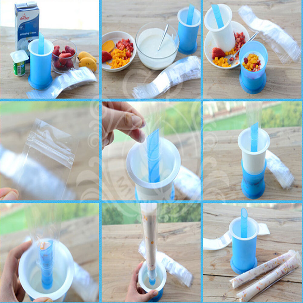 20x Disposable Popsicle Mold Bags Free Zip Ice Pop Freeze Candy Maker Pouch Tool - Fresh Stock Dated February 2026