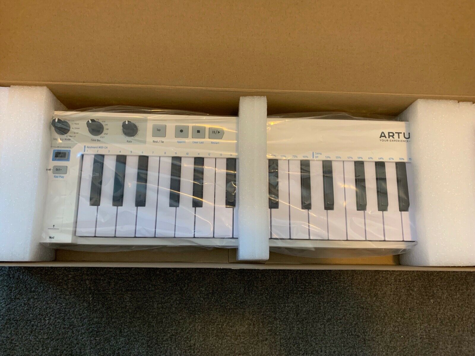 Arturia KeyStep 37 MIDI Keyboard Controller and Sequencer - White - Fresh Stock Dated February 2026