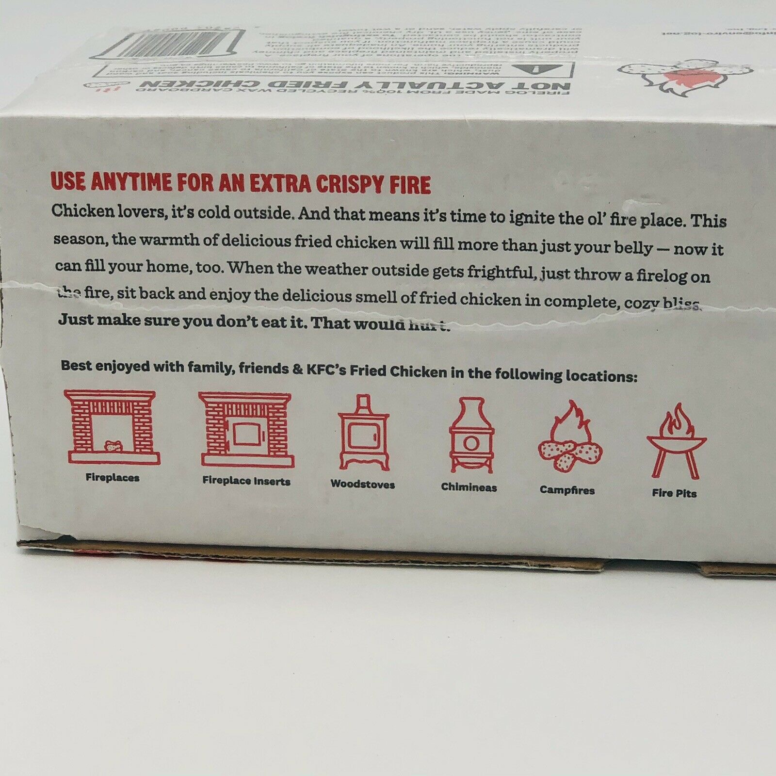 New KCF Fire Log 11 Herbs & Spices Envirolog Kentucky Fried Chicken Collectible - Fresh Stock Dated December 2025