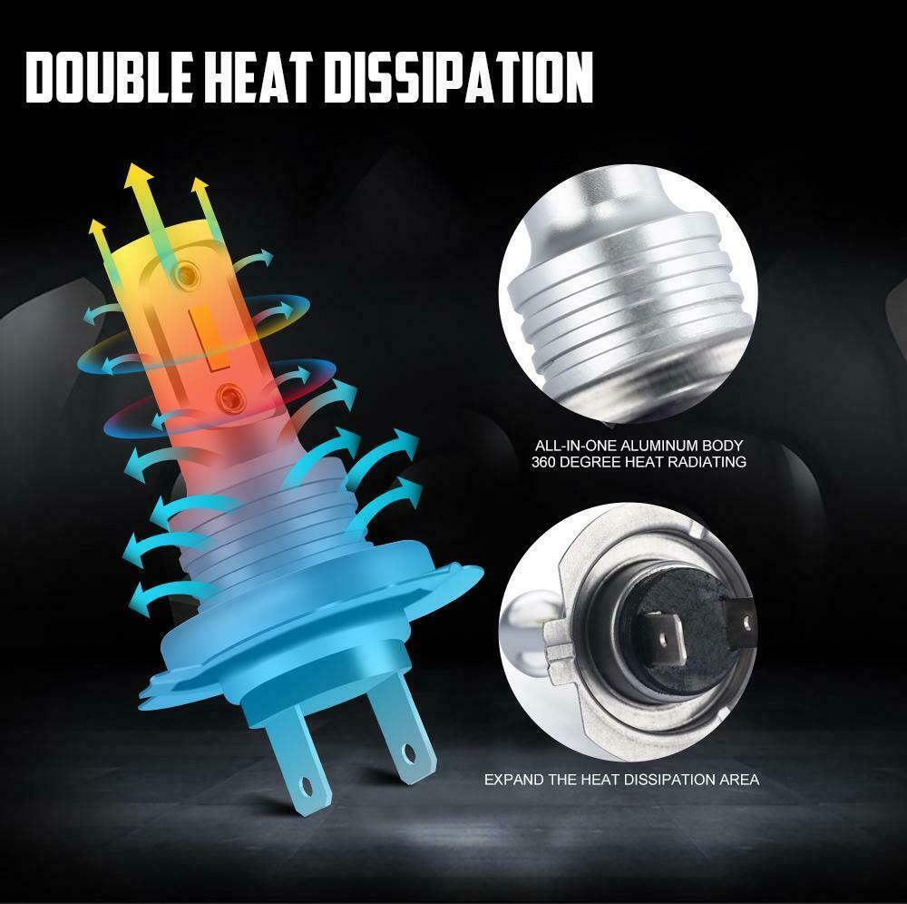 White H7 LED Headlight Bulbs For Yamaha YZF R6 2003-2013 2014 YZF R6S 2006-2009 - Fresh Stock Dated February 2026