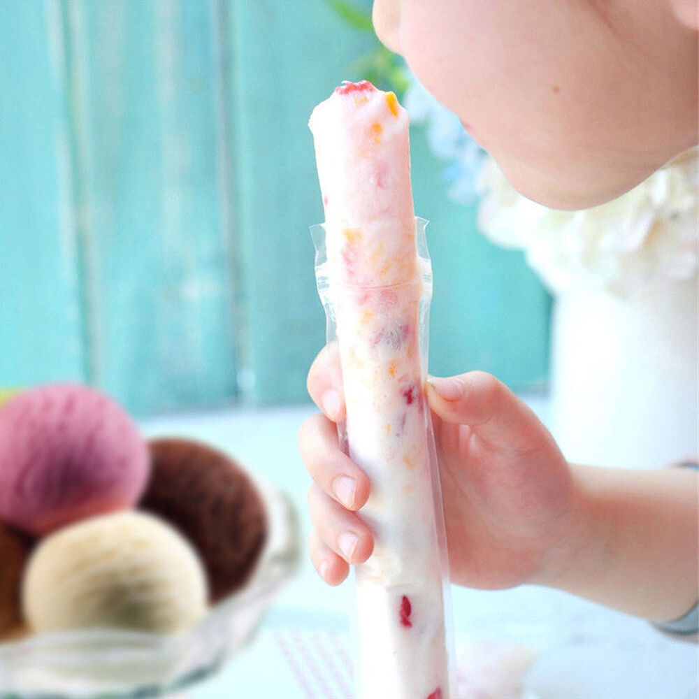 20x Disposable Popsicle Mold Bags Free Zip Ice Pop Freeze Candy Maker Pouch Tool - Fresh Stock Dated February 2026
