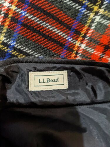 VTG LL Bean Wool Blend Plaid Tartan Pencil Skirt Lined Sz 12 Large L - Fresh Stock Dated February 2026