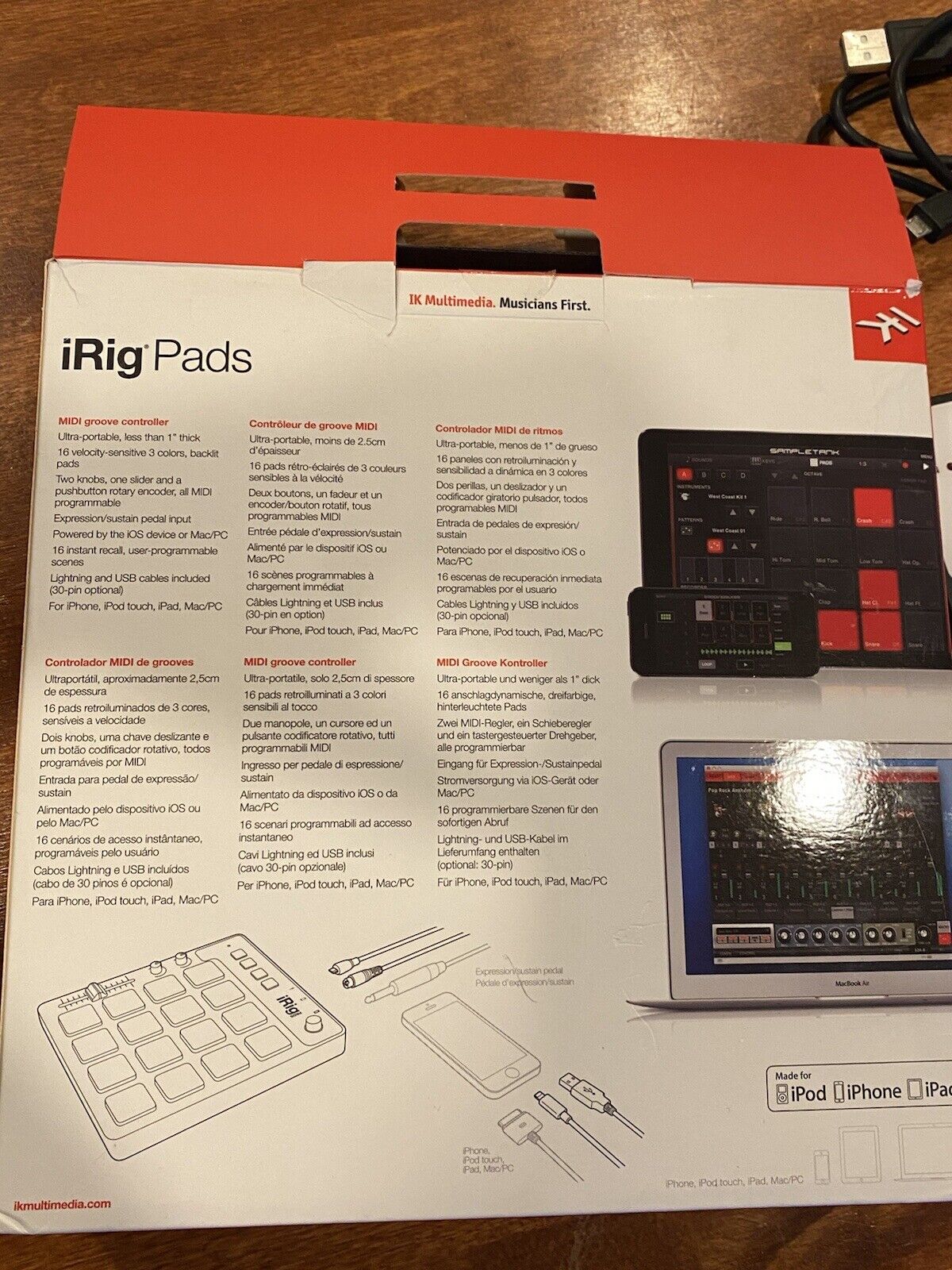 IK Multimedia iRig Pads MIDI Groove Controller for iPhone/iPad & Mac/PC - Fresh Stock Dated February 2026