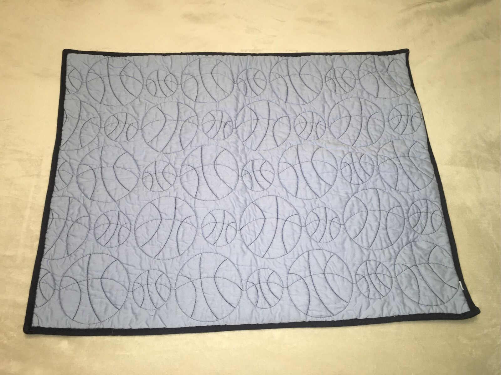 Pottery Barn Kids Navy Blue Reversible Stitched Pillow Sham Basketballs Pattern - Fresh Stock Dated February 2026