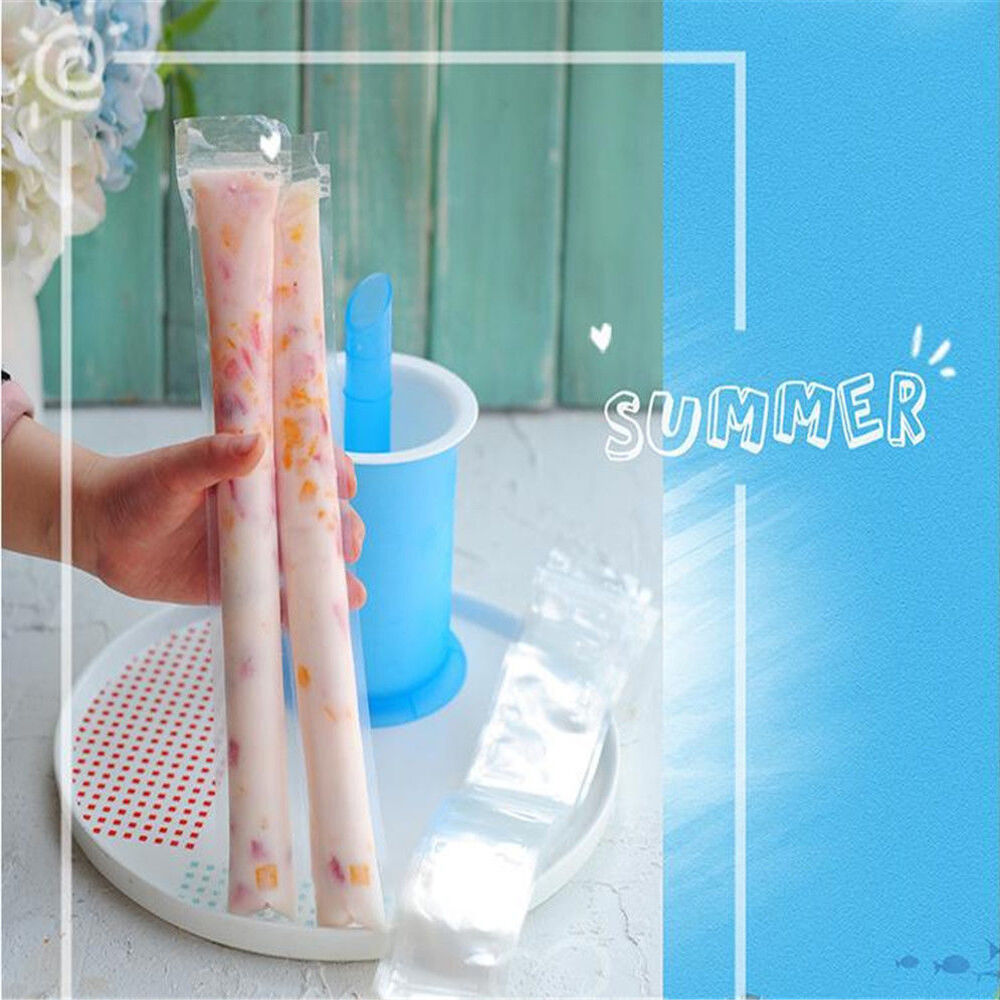 20x Disposable Popsicle Mold Bags Free Zip Ice Pop Freeze Candy Maker Pouch Tool - Fresh Stock Dated February 2026
