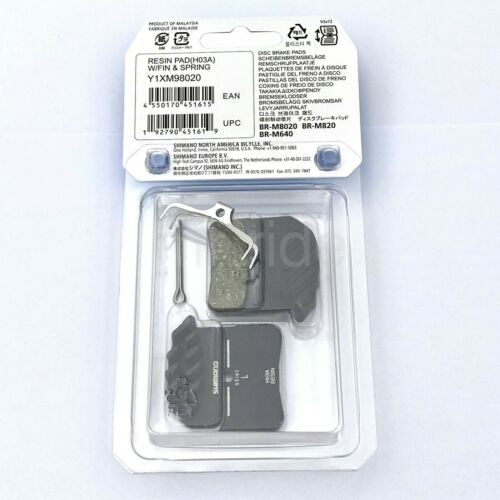 Shimano H03A Resin Disc Brake Pad w/ Ice-Tech Fin fits BR-M8020/M820,Zee BR-M640 - Fresh Stock Dated December 2025