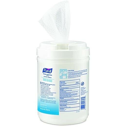 1Purell Hand Wipes Alcohol Ethyl 62% Fragrance Free 175 Ct Canister Exp 9/22 - Fresh Stock Dated February 2026
