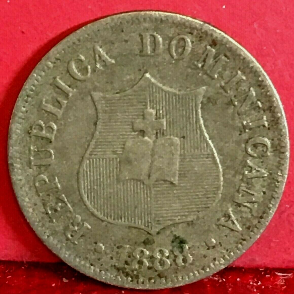 1888-A REPUBLICA DOMINICANA COPPER-NICKEL 2-1/2 CENTAVOS KM# 7.3 - Fresh Stock Dated December 2025