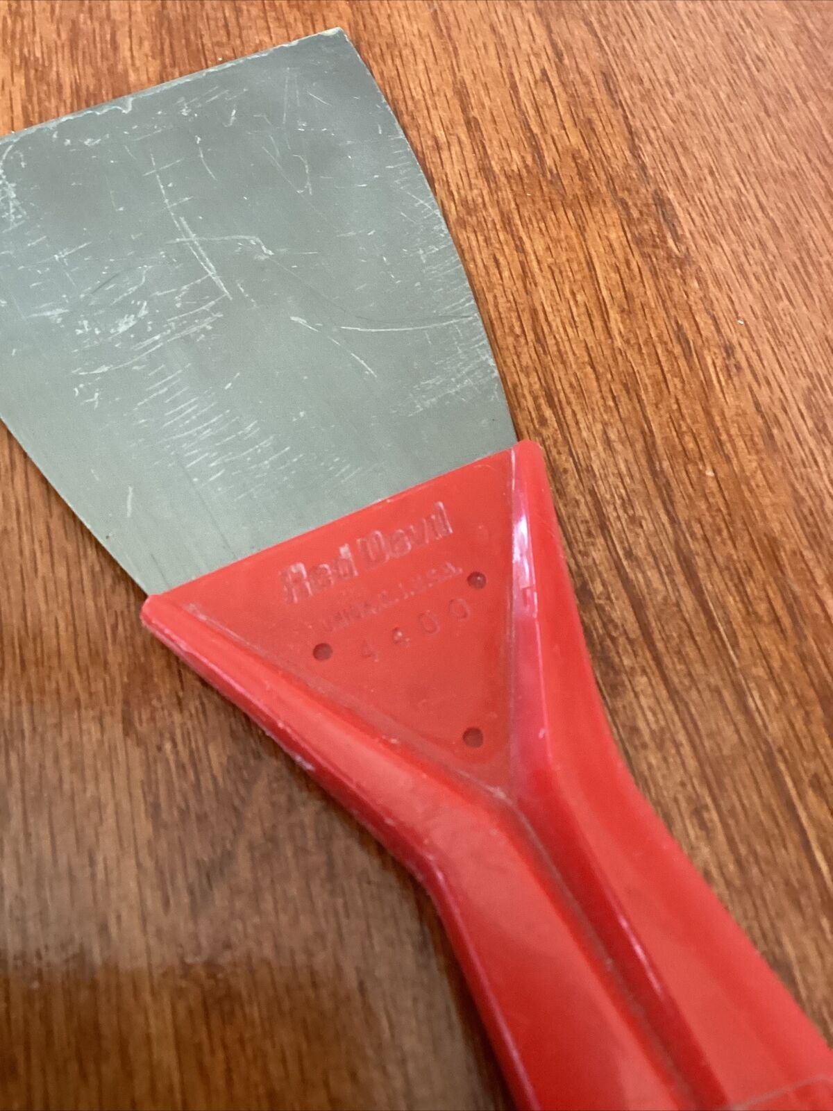 Vintage Red Devil 4400, 4410 Red Handle 3” Flexible Blade Scraper~Putty Knife - Fresh Stock Dated February 2026