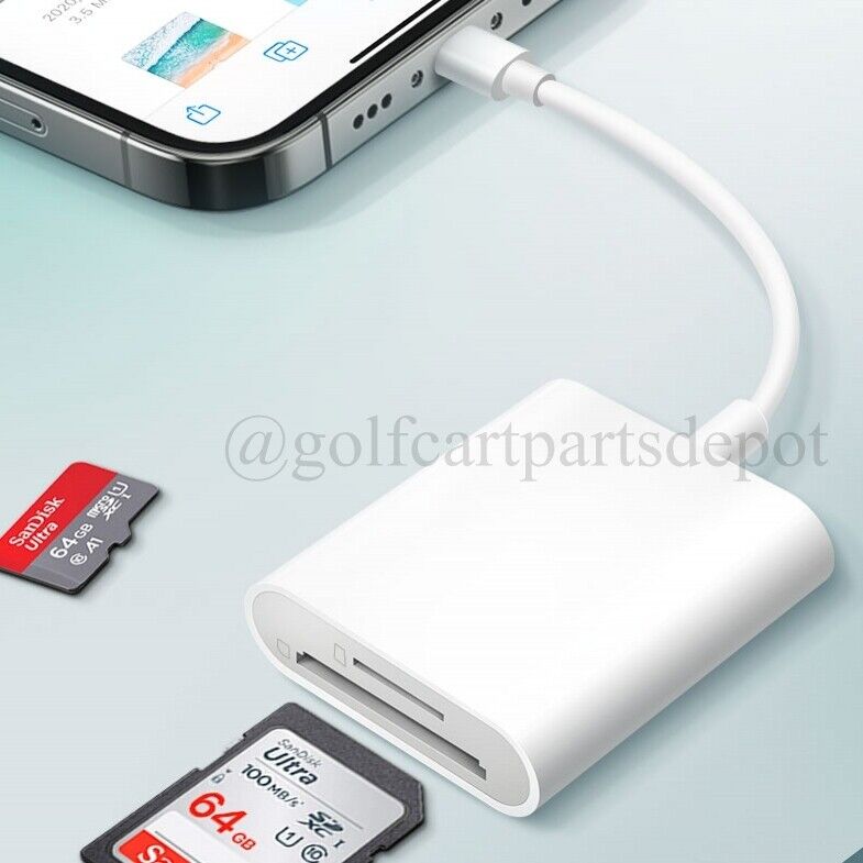 TF SD Card Reader Adapter Camera Reader for iPad iPhone 6 6S 7 8 Plus 11 12 Pro - Fresh Stock Dated February 2026