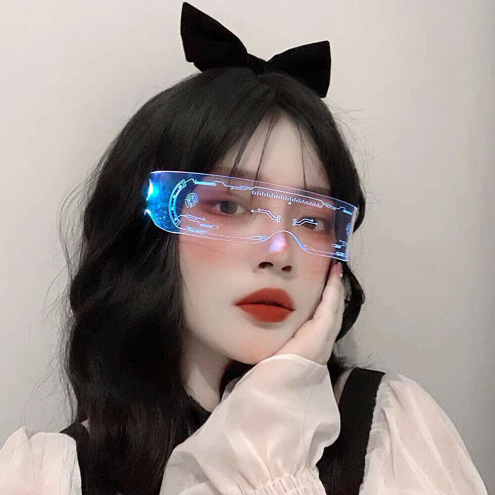 1 Pair LED Luminous Eyeglasses Prop LED Glasses Decor Party Glasses Prop - Fresh Stock Dated December 2025