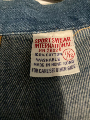 Vintage Denim Wrap Skirt size 11/12 By Sportswear International 1970’s - Fresh Stock Dated February 2026